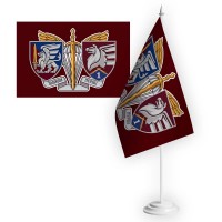 Настільний прапорець 1 батальйон 81 ОАеМБр та знак ДШВ